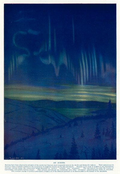Aurora (farve litho) af English School