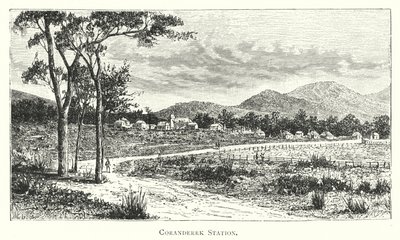 Australien: Coranderrk Station (gravering) af English School