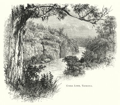 Australien: Corra Lynn, Tasmanien (gravering) af English School