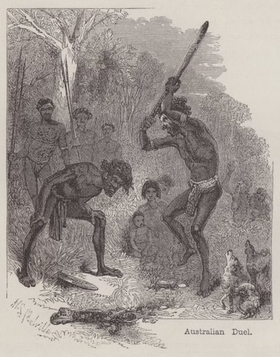 Australsk duel (gravering) af English School