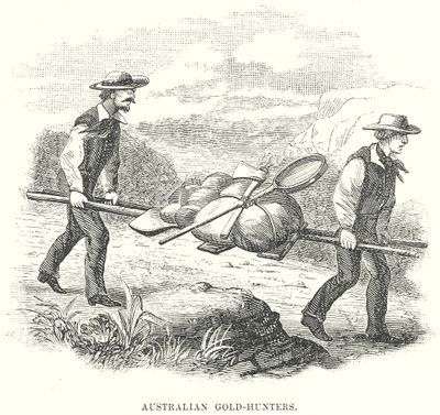 Australske guldjægere (gravering) af English School
