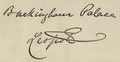 Autograf af hertugen af Albany (gravering) af English School