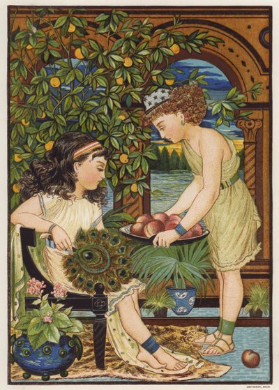 Efterår (farve litho) af English School