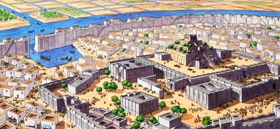 Aztekernes by Tenochtitlan af English School
