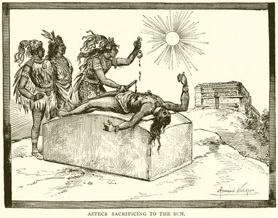 Aztekerne ofrer til Solen af English School