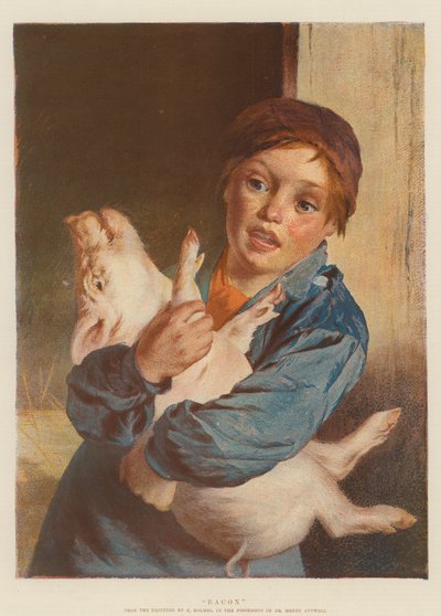 Bacon (chromolitho) af English School