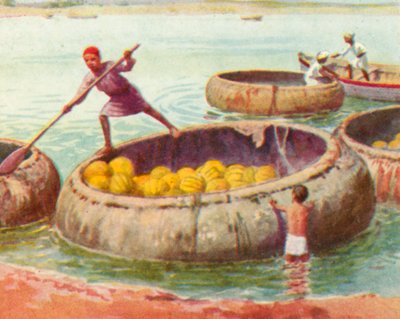 Bagdad, Gufah ved Tigris (farvelitografi) af English School