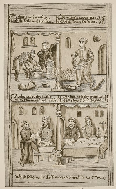 Bakers of York, 1595-1596 (sepia foto) af English School