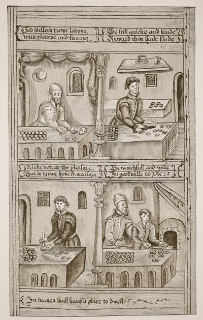 Bakers of York, 1595-1596 (sepia foto) af English School