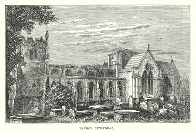 Bangor Katedral (gravering) af English School