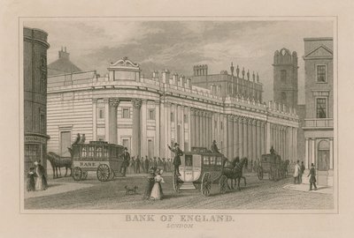 Bank of England, Sir John Soanes South Front, 1823 af English School