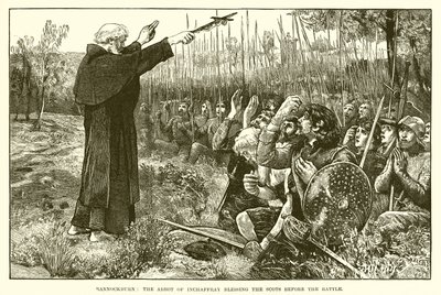 Bannockburn: Abbeden af Inchaffray velsigner skotterne før slaget af English School
