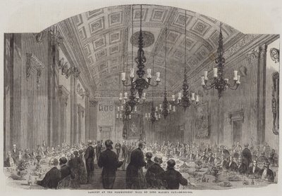 Banket i Fiskehandlernes Hall på Lord Mayor
