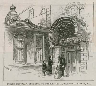 Barber Surgeons Hall, Monkwell Street, London af English School