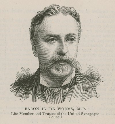 Baron H De Worms, parlamentsmedlem, livsvarigt medlem og repræsentant for United Synagogue Council af English School