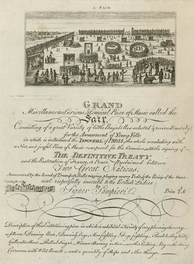 Bartholomew-Markt, London: Ankündigung eines Marktes für 1806 von English School