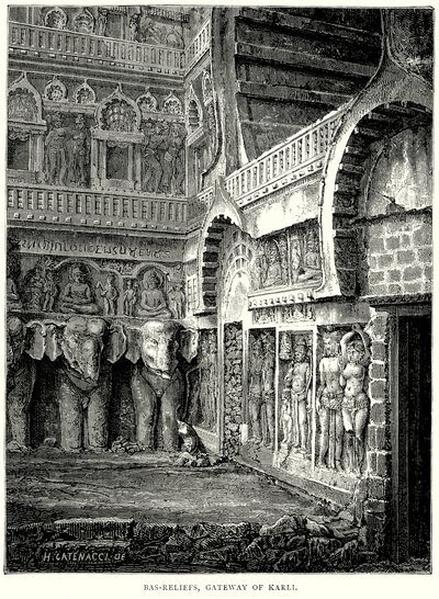 Bas-Reliefs, Porten til Karli (kobberstik) af English School