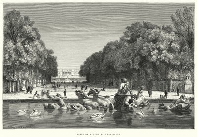 Apollons bassin i Versailles (gravering) af English School