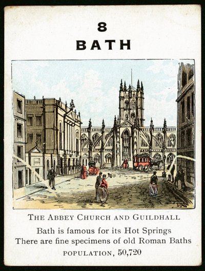 Badekar (farve litho) af English School