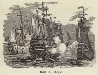 Battle Of Trafalgar (gravering) af English School