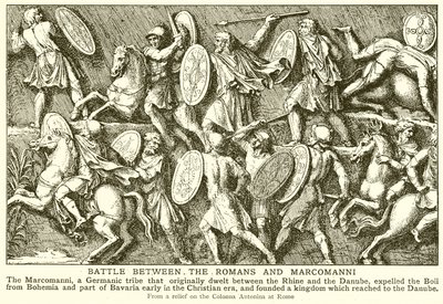 Kamp mellem romerne og Marcomanni af English School