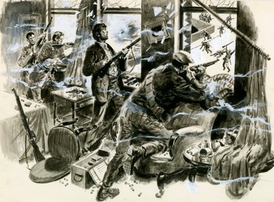 Slaget om Mount Street Bridge, Dublin, april 1916 af English School