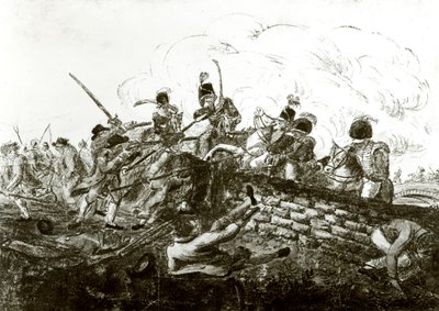 Slaget ved Bonnybridge, 1820 af English School