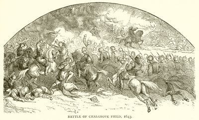 Slaget ved Chalgrove Field, 1643 af English School