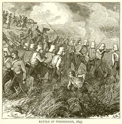 Slaget ved Ferozeshah, 1845 af English School