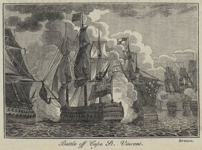 Slaget ved Cape St Vincent (gravering) af English School