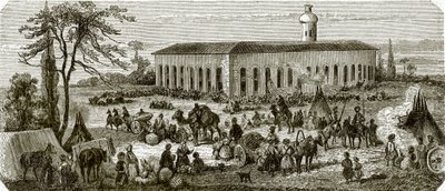 Basar og messe i Nertchinsk-Rusland i Asien af English School