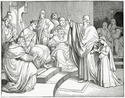 Beatrice førte ind i diæten for sin forlovelse, 1882 af English School