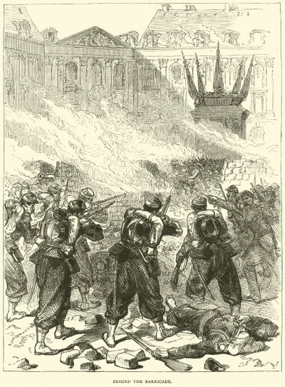 Bag barrikaden, april 1871 af English School