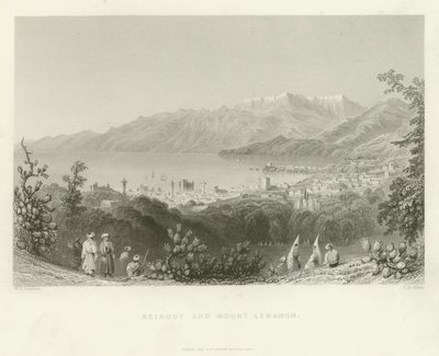 Beirut og Libanonbjerget, 1837 af English School