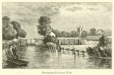 Bensington Lock and Weir af English School