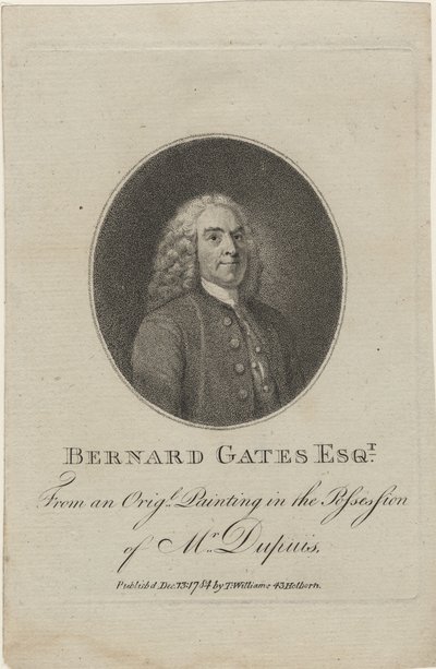Bernard Gates, 1784 (stipstik) af English School
