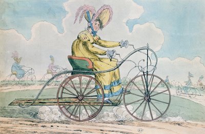 Cykel med tre hjul, Damernes hobby, 1819 af English School