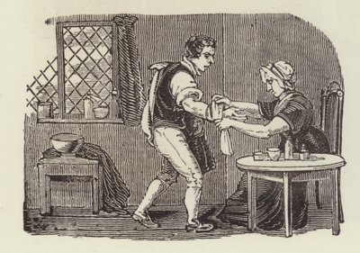 Indbinding af et snit (gravering) af English School