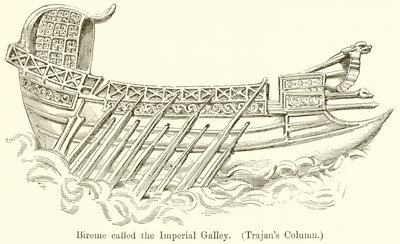 Bireme kaldet den kejserlige kabyss. (Trajans kolonne) af English School