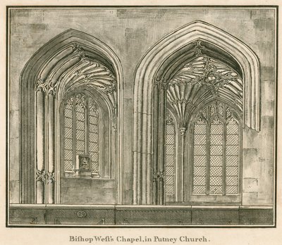 Bishop Wests Chapel, Putney Church, London af English School