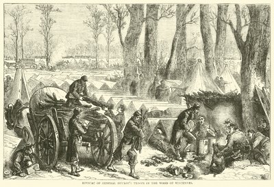 Bivuak af General Ducrots tropper i skoven ved Vincennes, oktober 1870 af English School