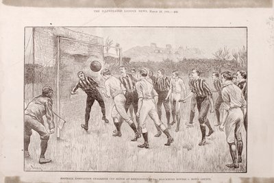 Blackburn Rovers vs. Nottingham County ved Kennington Oval, fra The Illustrated Sporting and Dramatic News, 23. marts 1891 af English School
