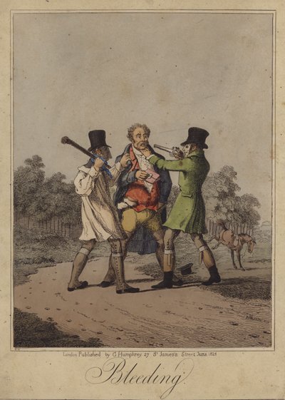 Blødning (farvet gravering) af English School