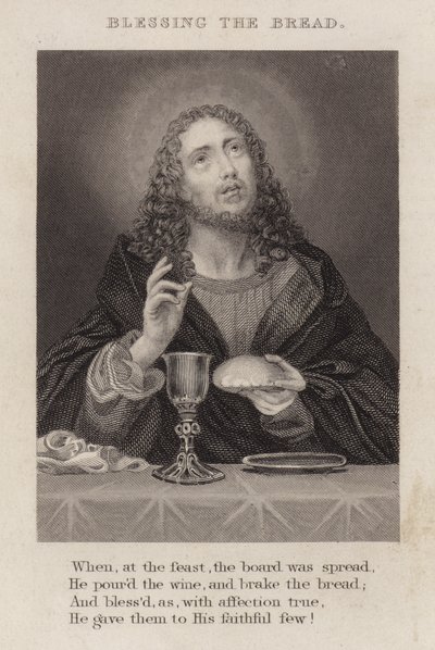 Velsignelse af brødet (gravering) af English School