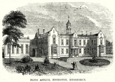 Blind Asylum, Edgbaston, Birmingham (gravering) af English School