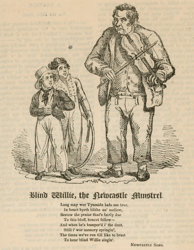 Blind Willie, Newcastle Minstrel af English School