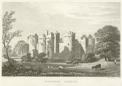 Bodyham Castle, Sussex (gravering) af English School