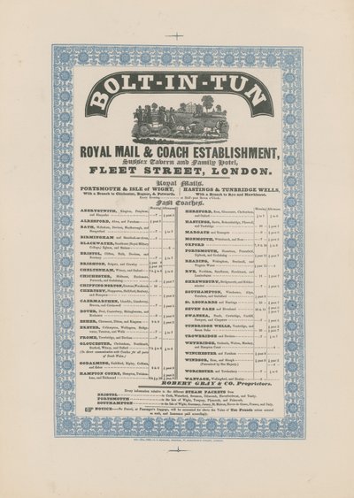 Bolt-in-Tun Royal Mail & Coach Etablissement af English School