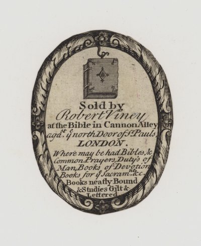 Boghandlere, Robert Viney, handelskort af English School