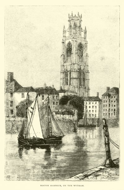 Boston Harbour, på Wytham af English School